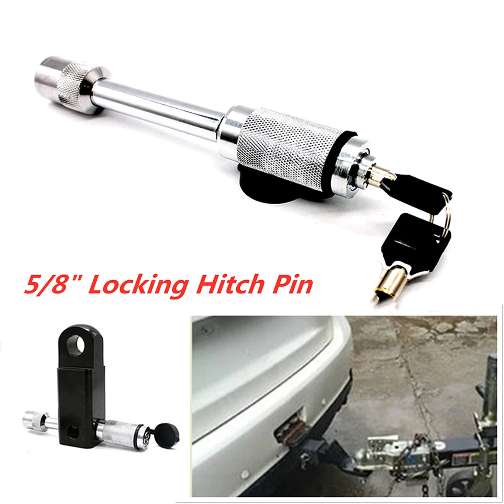Trailer Hitch Pin Lock Plum Blossom Lock Core 2 Keys Rubber Cap for Class III, IV, V Hitch Receiver Heavy Duty 5/8" Trailer
Trailer Hitch Pin Lock Plum Blossom Lock Core 2 Keys Rubber Cap for Class III, IV, V Hitch Receiver Heavy Duty 5/8" Trailer