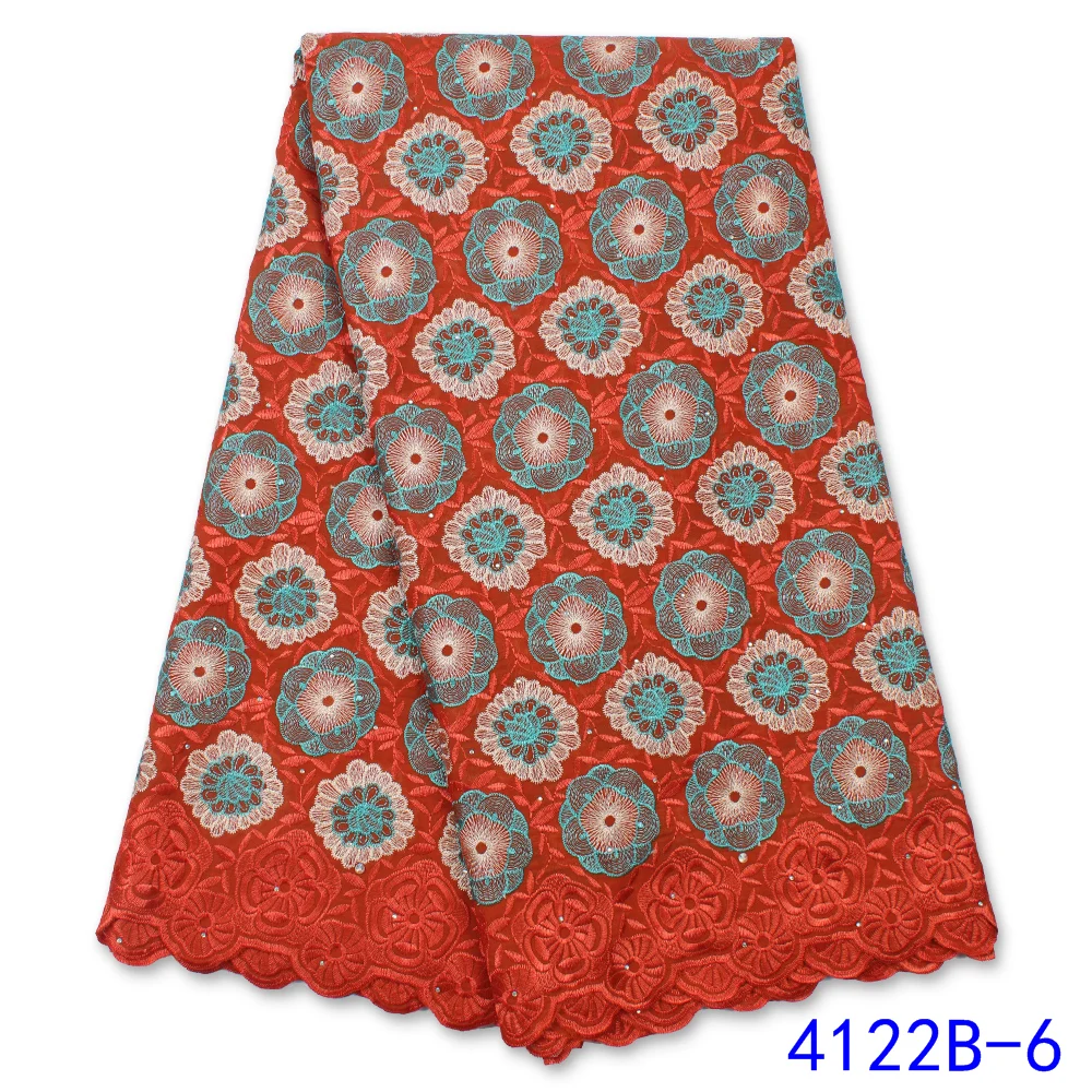 NI.AI Африканское хлопковое кружево швейцарская вуаль ткань высокого качества с