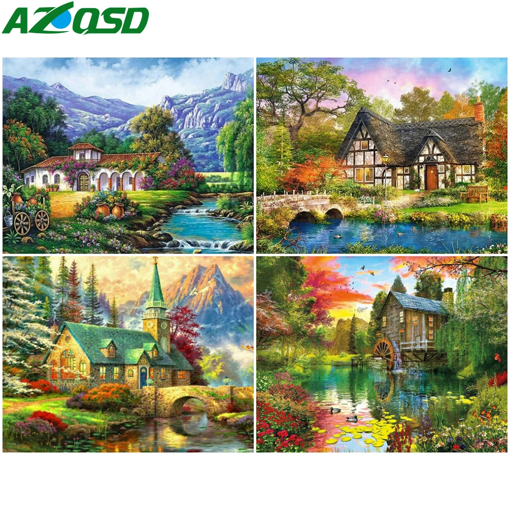 AZQSD Oil Painting By Numbers House DIY Home Bedroom Wall Artwork 40x50cm Pictures By Numbers Scenery Handpainted Gift
AZQSD Oil Painting By Numbers House DIY Home Bedroom Wall Artwork 40x50cm Pictures By Numbers Scenery Handpainted Gift