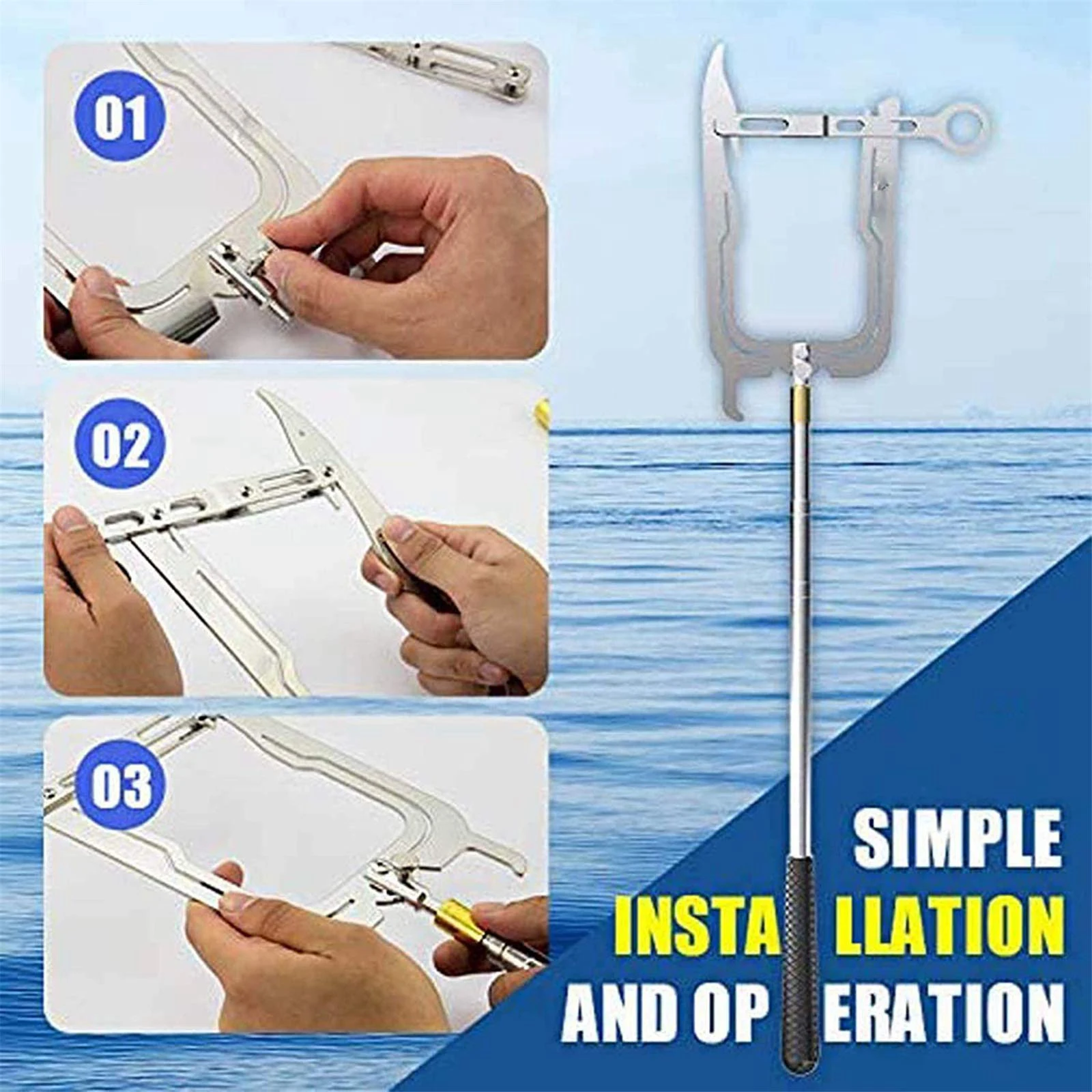 U Type Telescopic Boat Hook Dock Hook Threader suitable for Dock Plate Home Outdoor Use Multifunctional
U Type Telescopic Boat Hook Dock Hook Threader suitable for Dock Plate Home Outdoor Use Multifunctional
