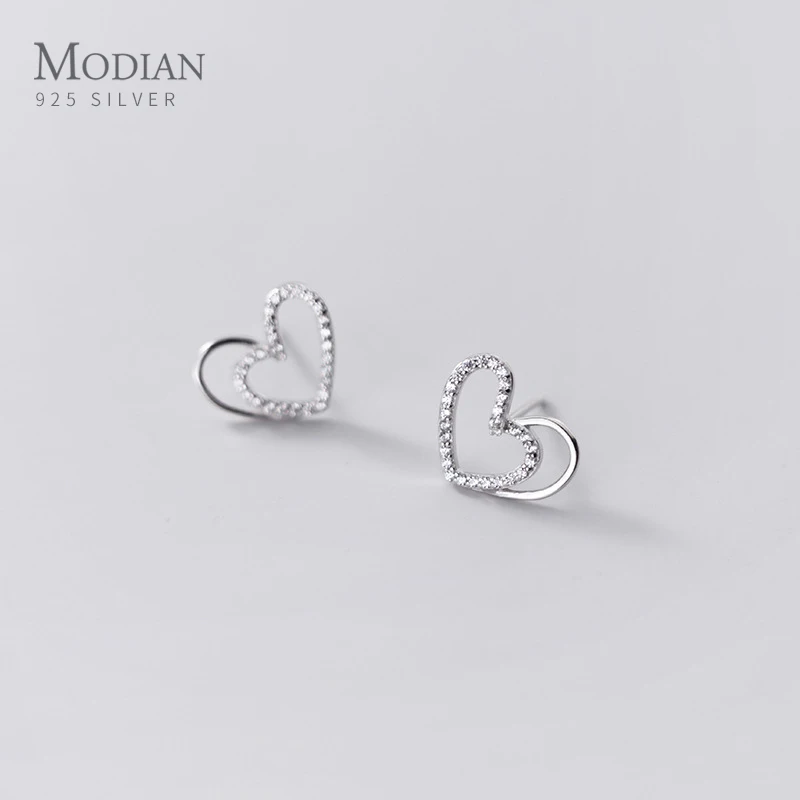 Modian 3 Color Shining Zircon Hollow Out Irregular Love Hearts Genuine 925 Sterling Silver Stud Earring for Women Fine Jewelry
Modian 3 Color Shining Zircon Hollow Out Irregular Love Hearts Genuine 925 Sterling Silver Stud Earring for Women Fine Jewelry