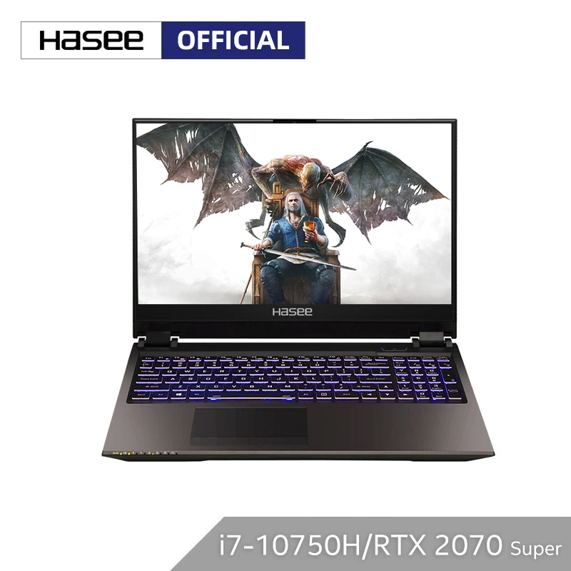 Ноутбук Hasee Z10 CU7PF для игр (Intel Core I7 10750H + RTX 2070 Super /16GB RAM/512G SSD 1T HDD/15 6 'Ɗk OLED)|Ноутбуки|