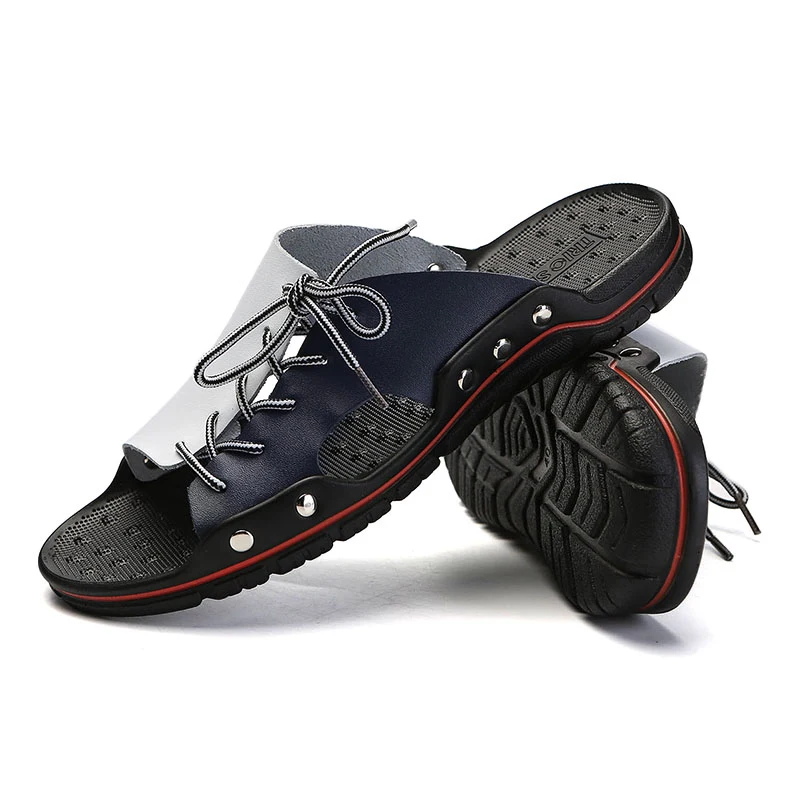 Summer New Fashion Casual Sports Men's Sandals and Slippers Leather Comfortable Slippers Zapato De Hombre Large Size 38-48
Summer New Fashion Casual Sports Men's Sandals and Slippers Leather Comfortable Slippers Zapato De Hombre Large Size 38-48