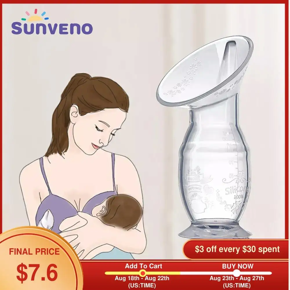 Sunveno Silicone Manual Breast Pumps Nurse Strong Suction Reliever Breast Pump Breast Collector Feeding Milk Bottle Sucking
Sunveno Silicone Manual Breast Pumps Nurse Strong Suction Reliever Breast Pump Breast Collector Feeding Milk Bottle Sucking