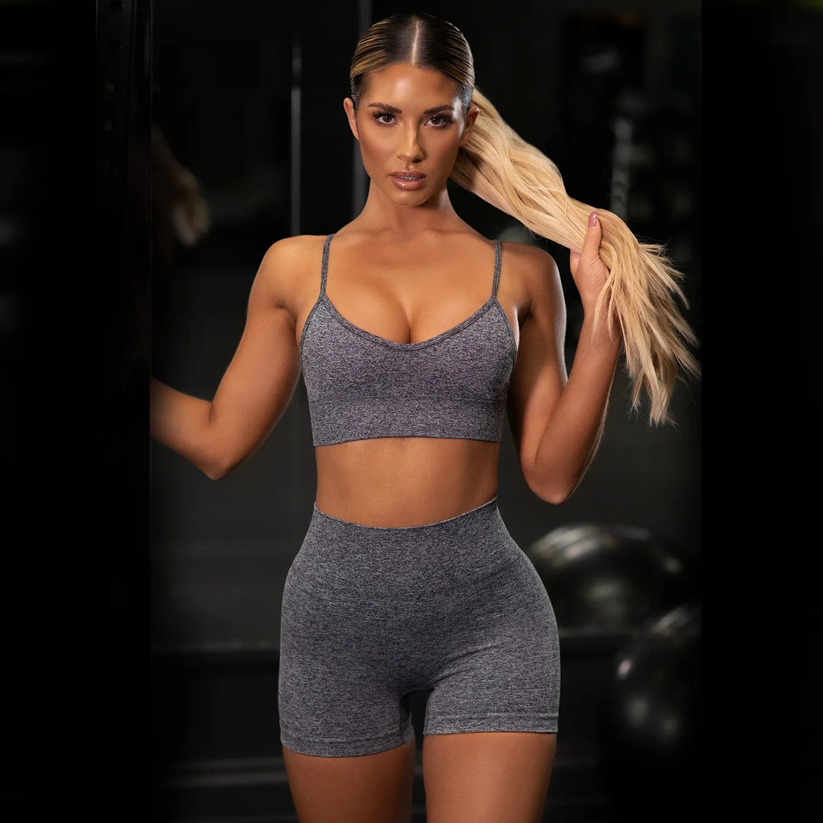 2 Piece Set Fitness Workout Running Sports Sling Vest Yoga Set Gym Clothing Sports Suits Women's Sportswear Tracksuit Bra Shorts
2 Piece Set Fitness Workout Running Sports Sling Vest Yoga Set Gym Clothing Sports Suits Women's Sportswear Tracksuit Bra Shorts