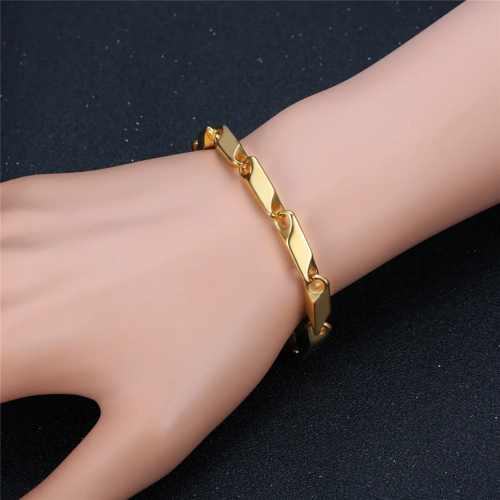Trendy Chain Men Bracelet Hiphop Gold Color 3/5mm Width Irregular Geometry Chain Bracelet For Men Women Jewelry Braslet 2021 
Trendy Chain Men Bracelet Hiphop Gold Color 3/5mm Width Irregular Geometry Chain Bracelet For Men Women Jewelry Braslet 2021
