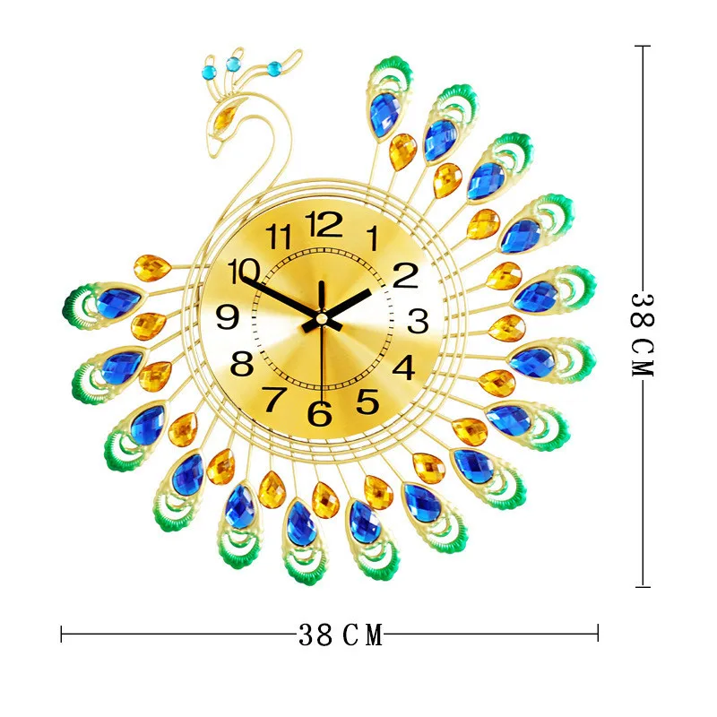 Peacock wall clock living room clock modern decoration clock mute wall watch quartz sweep second
Peacock wall clock living room clock modern decoration clock mute wall watch quartz sweep second