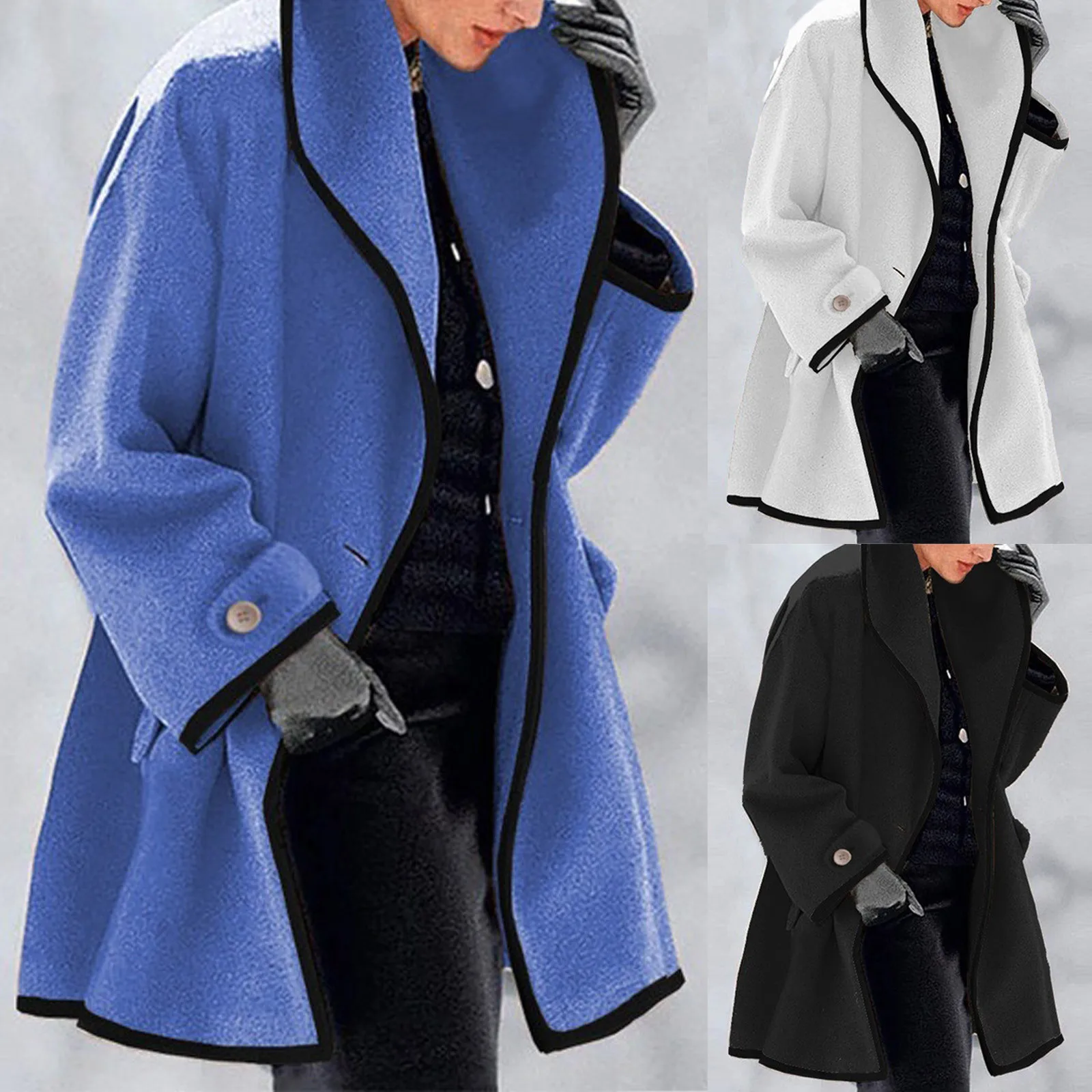 Womens Winter Fashion Long Overcoat Long Sleeve Cardigan Solid Casual Wool Coat Trench Jacket Warm Loose Outwear
Womens Winter Fashion Long Overcoat Long Sleeve Cardigan Solid Casual Wool Coat Trench Jacket Warm Loose Outwear