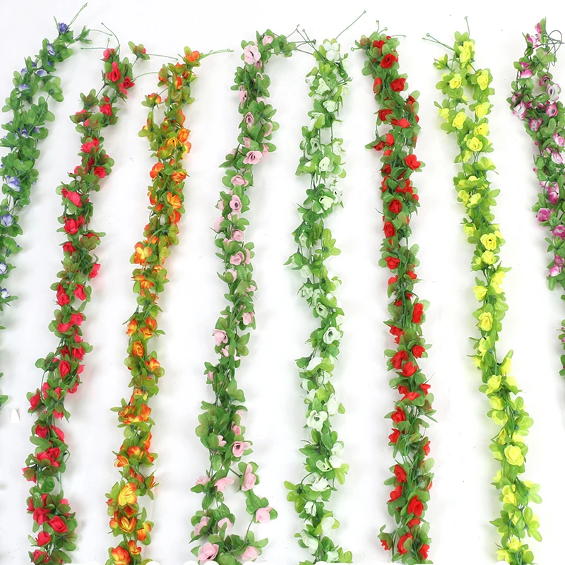 2pcs 2.3M 42 Heads Rose Flower Vine Artificial Flower Vine Rattan Wreath Home Garland Decoration Outdoor Plants Hanging Strips
2pcs 2.3M 42 Heads Rose Flower Vine Artificial Flower Vine Rattan Wreath Home Garland Decoration Outdoor Plants Hanging Strips