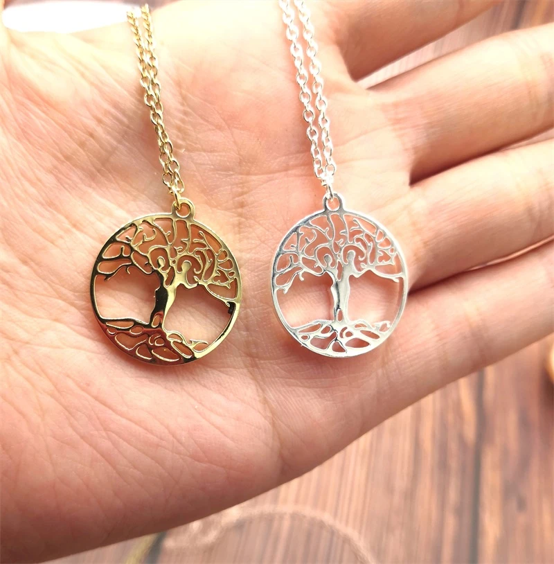 Couple Tree of Life Pendant Stainless Steel Necklaces Statement Women Jewelry Necklace Geometric Round collar bijoux
Couple Tree of Life Pendant Stainless Steel Necklaces Statement Women Jewelry Necklace Geometric Round collar bijoux