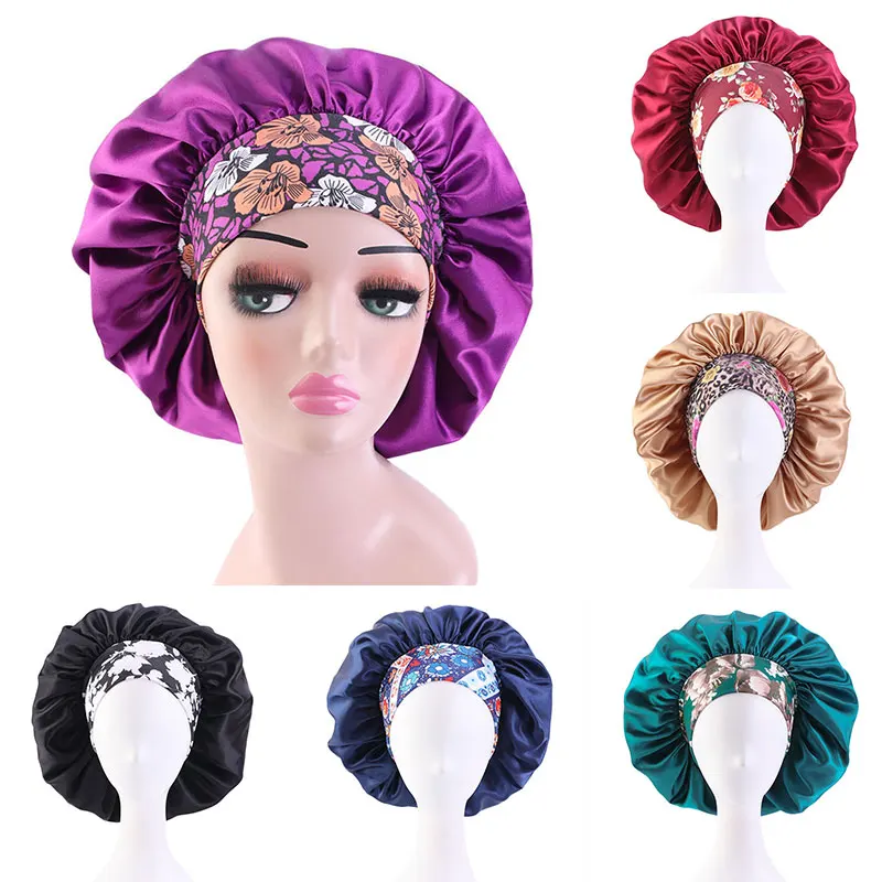 Women Satin Night Sleep Cap Head Wearing Turban Hat Big Bonnet Hat Silk Head Cover Elastic Band Nightcap Bath Spa Baotou Hat
Women Satin Night Sleep Cap Head Wearing Turban Hat Big Bonnet Hat Silk Head Cover Elastic Band Nightcap Bath Spa Baotou Hat