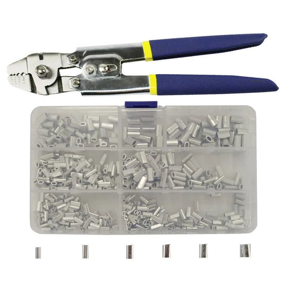 Stainless Steel Crimpers Plier Wire Rope Swager Fishing Pliers With Aluminum Alloy 500pcs Crimp Sleeves Kit Fishing Tools
Stainless Steel Crimpers Plier Wire Rope Swager Fishing Pliers With Aluminum Alloy 500pcs Crimp Sleeves Kit Fishing Tools
