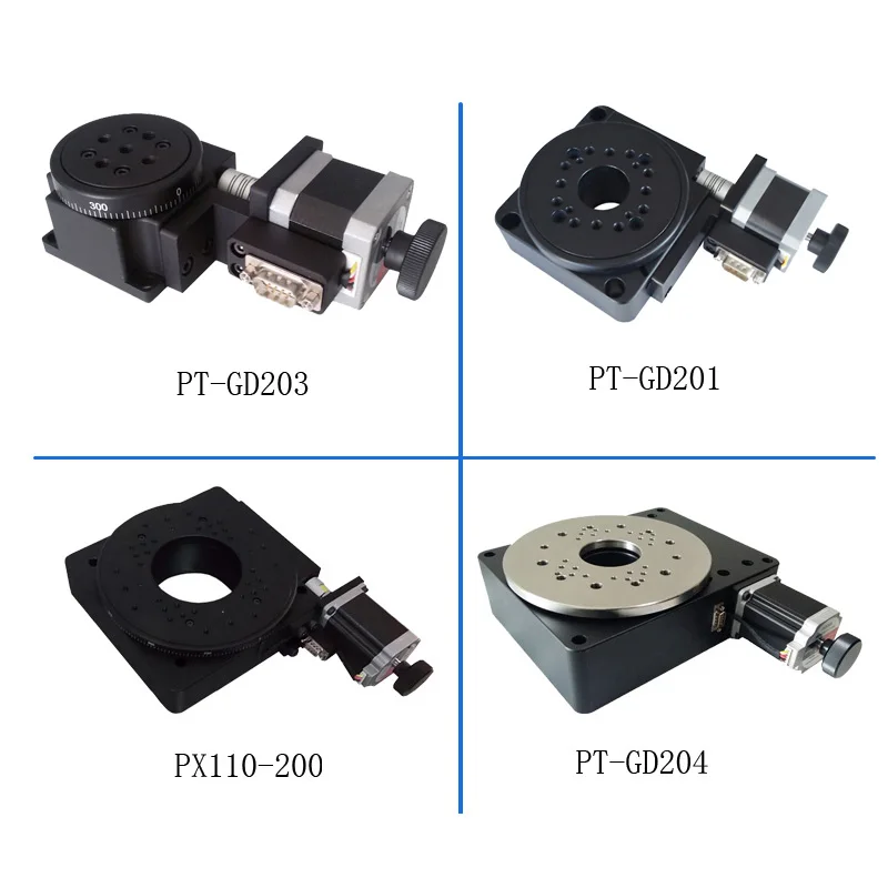 PX110-100 Motorized Rotation Stages with Stepper Motor Direct drive Worm Gear Revolving 
PX110-100 Motorized Rotation Stages with Stepper Motor Direct drive Worm Gear Revolving