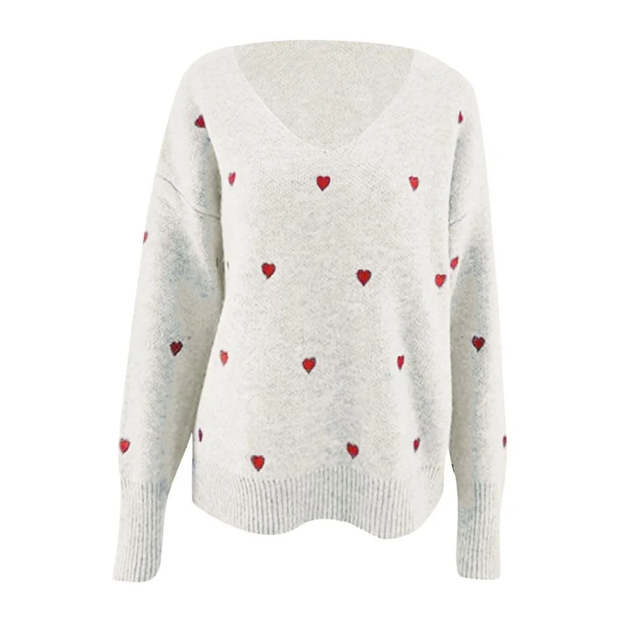 SHEYIJUN Women Sweater Heart V-neck Pullover Autumn Winter Patchwork Long-sleeved Knit Jumper Shirt Female Top
SHEYIJUN Women Sweater Heart V-neck Pullover Autumn Winter Patchwork Long-sleeved Knit Jumper Shirt Female Top