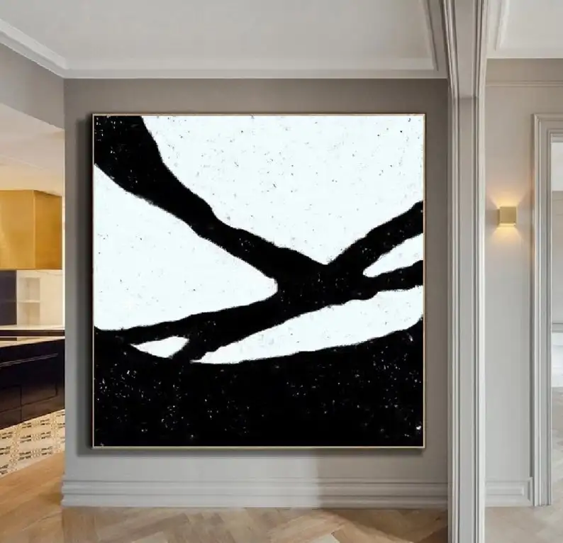 Black And White Abstract Painting Minimalist Art Modern Wall Art Home Decor Original Textured Painting On Canvas Hand Painted
Black And White Abstract Painting Minimalist Art Modern Wall Art Home Decor Original Textured Painting On Canvas Hand Painted