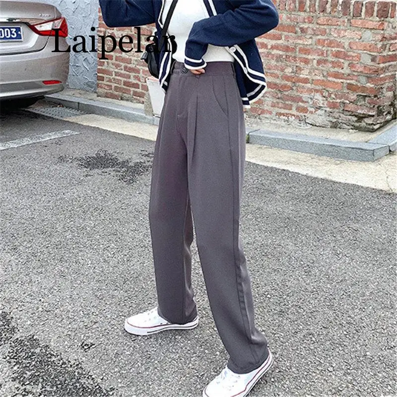 Laipelar Chic Straight Casual Slender Loose High Waist Solid Simple Office Ladies All Match Large Size Suit Full Length Trouser
Laipelar Chic Straight Casual Slender Loose High Waist Solid Simple Office Ladies All Match Large Size Suit Full Length Trouser