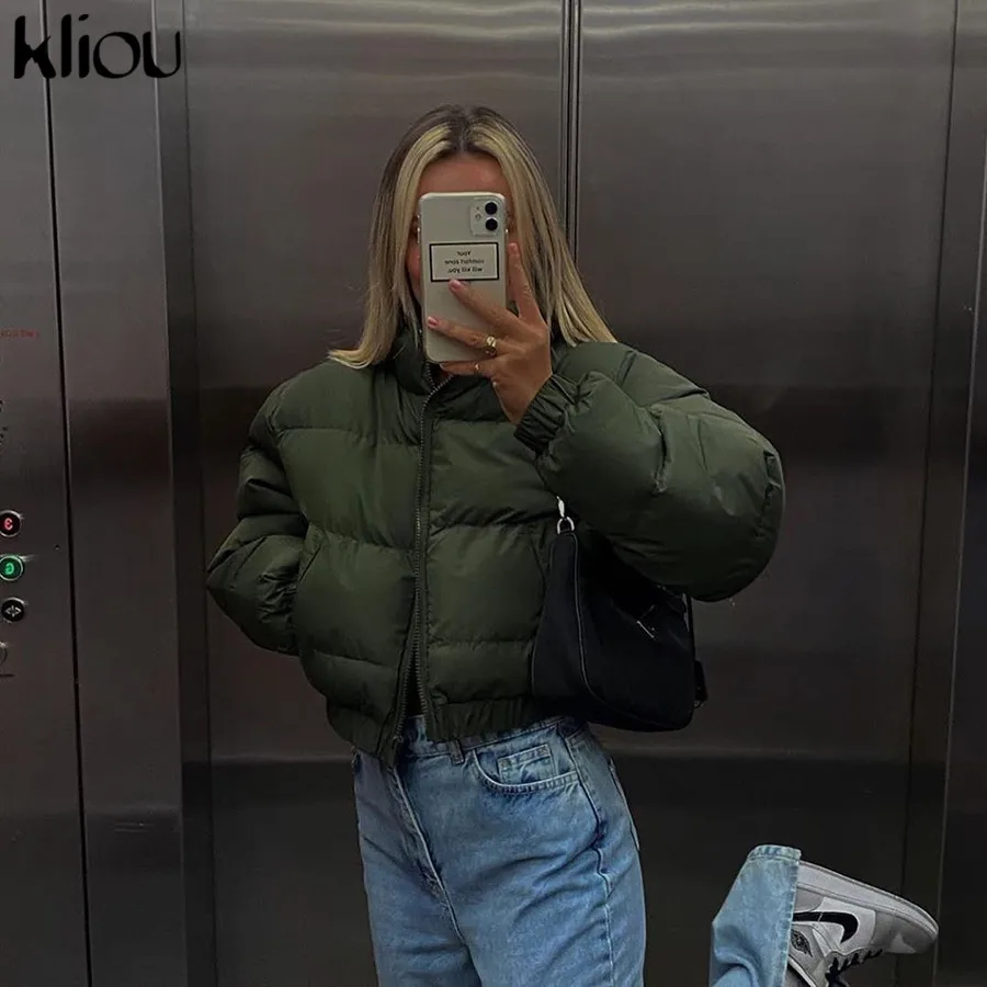 Kliou Women Jacket Solid Puffer Cotton-Padded Zip-Up Coat Turtleneck Adjustable Waist Casual Streetwear Autumn Winter Clothes
Kliou Women Jacket Solid Puffer Cotton-Padded Zip-Up Coat Turtleneck Adjustable Waist Casual Streetwear Autumn Winter Clothes