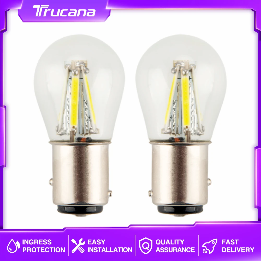Trucana 1156 1157 Led Bulb BA15S BAY15D P21W P21/5W LED R5W R10W Car Turn Signal Lights Reverse Lamp COB 12V Automobile White
Trucana 1156 1157 Led Bulb BA15S BAY15D P21W P21/5W LED R5W R10W Car Turn Signal Lights Reverse Lamp COB 12V Automobile White
