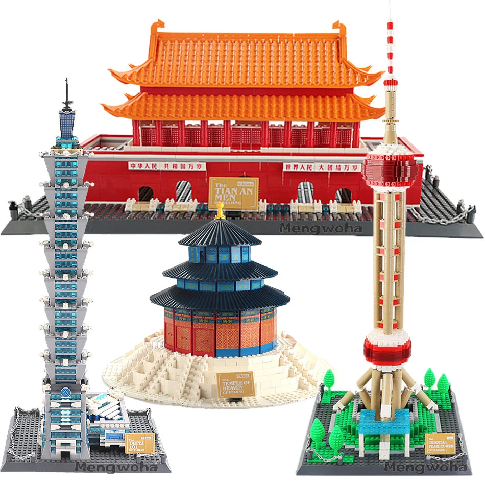 China Famous Architecture Building Blocks Tiananmen Square Temple Of Heaven Taipei 101 Model Toys For Children
China Famous Architecture Building Blocks Tiananmen Square Temple Of Heaven Taipei 101 Model Toys For Children
