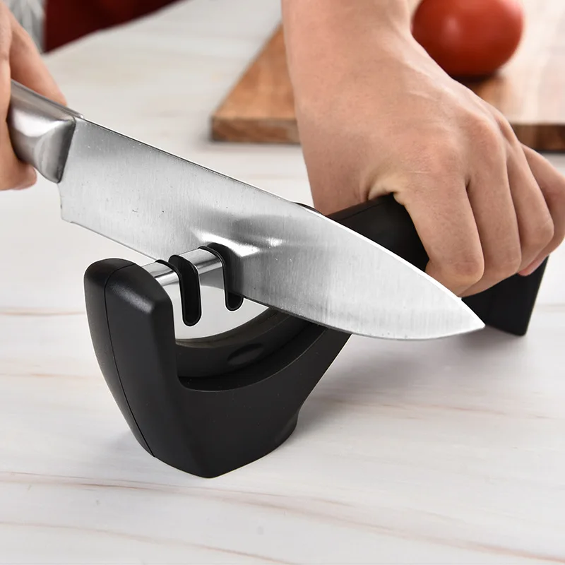 Фото Кухонный точильный камень точилка для ножей 3 этапа вольфрамовый Алмазный