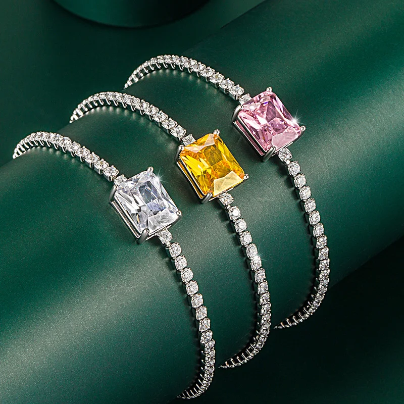 Bella Box Rectangle Gemstone Zircon Bracelets 925 Sterling Silver Vintage Multiple Colour Wedding Engagement Fine Jewelry 8*10mm
Bella Box Rectangle Gemstone Zircon Bracelets 925 Sterling Silver Vintage Multiple Colour Wedding Engagement Fine Jewelry 8*10mm