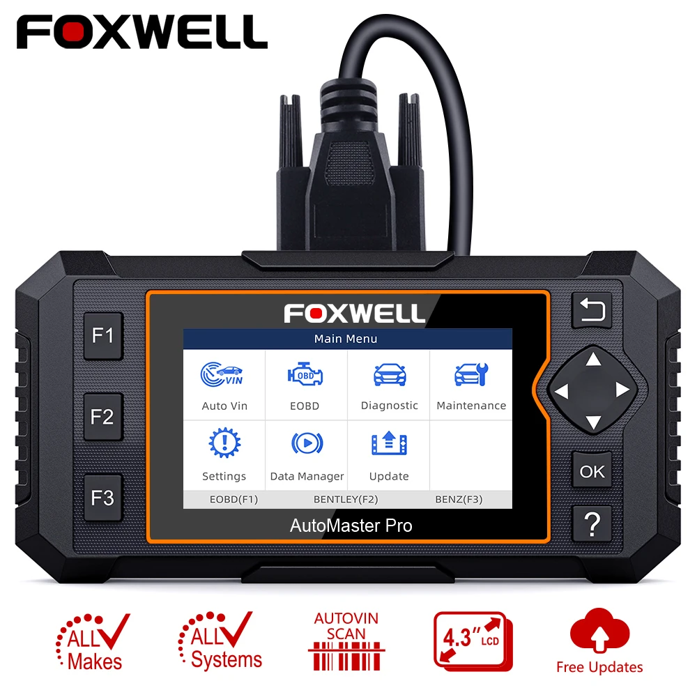 Автомобильный сканер Foxwell NT624 Elite OBD2 EOBD считыватель кодов полной системы EPB сброс