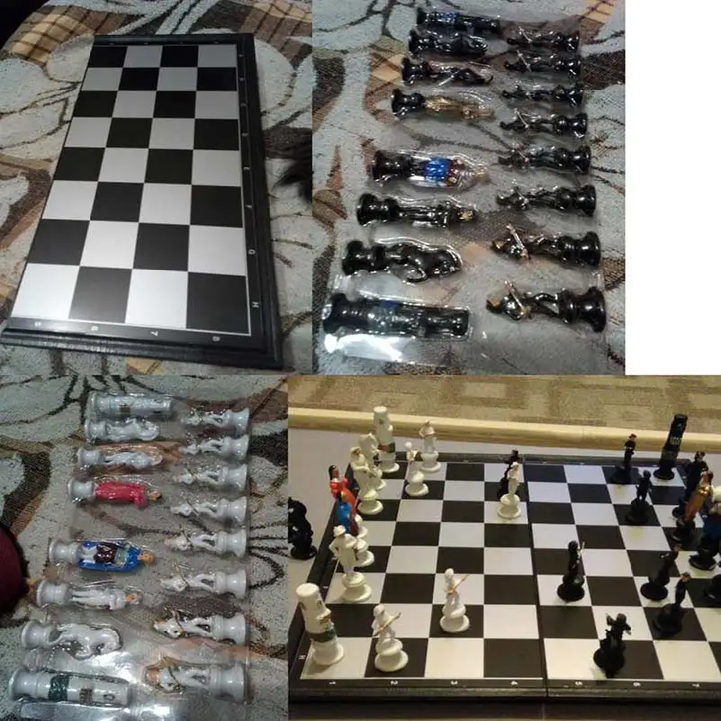 PVC Cartoon Character Magnets Full Set International Chess Pieces Portable Chessboard Family Board Games Children Birthday Gift
PVC Cartoon Character Magnets Full Set International Chess Pieces Portable Chessboard Family Board Games Children Birthday Gift