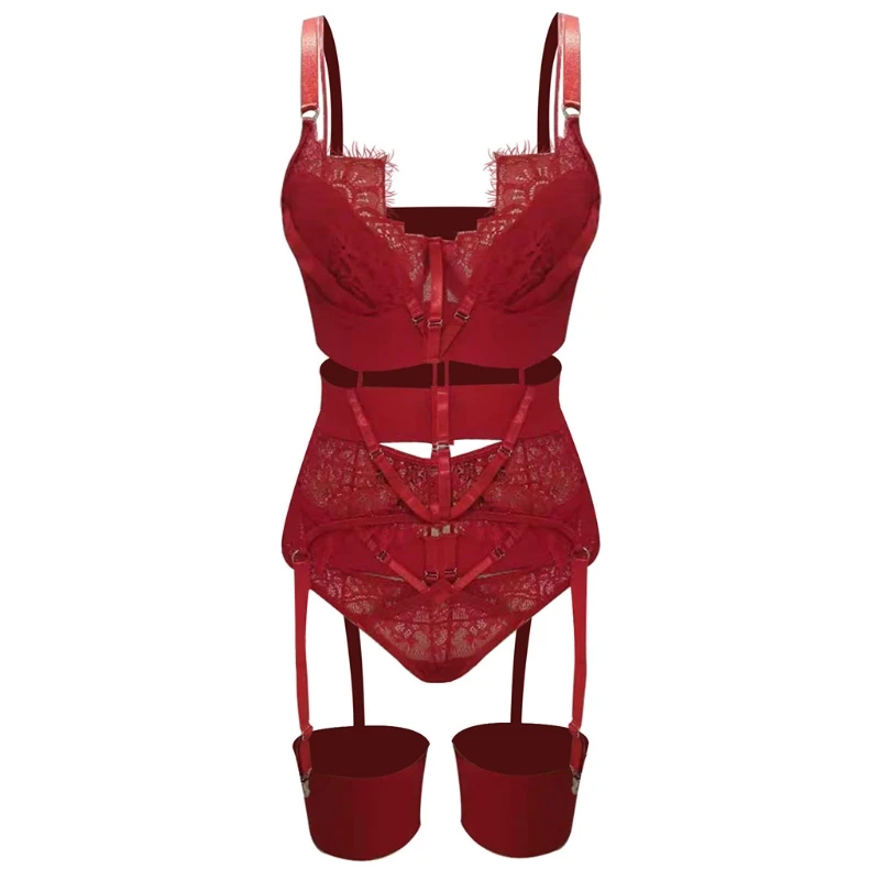 Women 3 Pieces Sexy Lingeie Set Eyelash Lace Bra and Panty Garter Belt Underwear L41B
Women 3 Pieces Sexy Lingeie Set Eyelash Lace Bra and Panty Garter Belt Underwear L41B