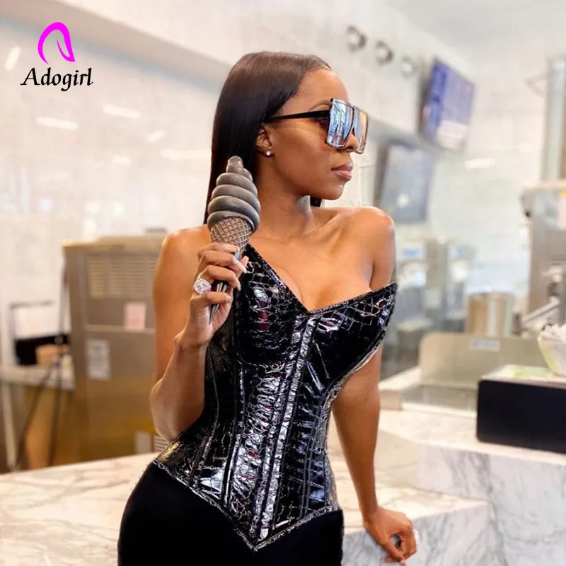 Corset Wear Women PU Leather Strapless Corset Tank Top Black Short Crop Top Club Party Lace Up Skinny Slim Waist Vest Outfits
Corset Wear Women PU Leather Strapless Corset Tank Top Black Short Crop Top Club Party Lace Up Skinny Slim Waist Vest Outfits