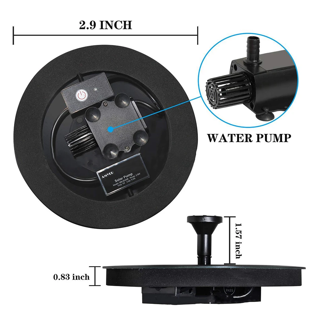 Solar Fountain Pump Waterproof Solar Panel Water Fountain Pump Kit For Outdoor Garden Pond Swimming Pool Gardening Decoration
Solar Fountain Pump Waterproof Solar Panel Water Fountain Pump Kit For Outdoor Garden Pond Swimming Pool Gardening Decoration
