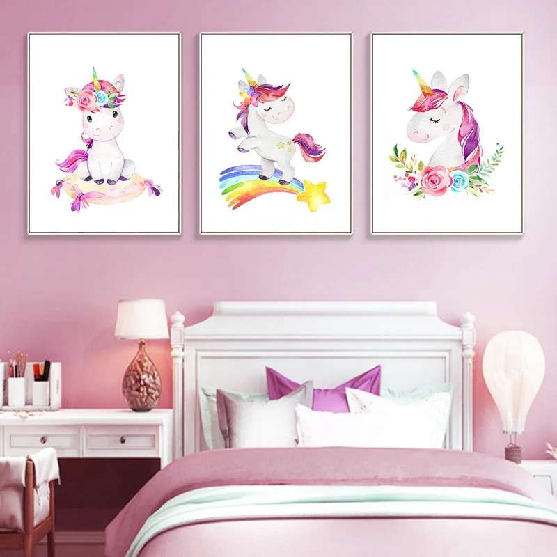 Rainbow Unicorn Nursery Wall Art Canvas Poster Nordic Baby Girl Bedroom Decorative Print Painting Picture Nordic Home Decor 
Rainbow Unicorn Nursery Wall Art Canvas Poster Nordic Baby Girl Bedroom Decorative Print Painting Picture Nordic Home Decor