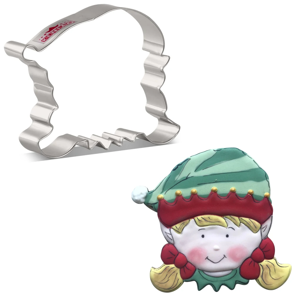 KENIAO Christmas Girl Face Cookie Cutter - 10.1 x 8.5 CM - Biscuit Fondant Sandwich Bread Mold - Stainless Steel - by Janka
KENIAO Christmas Girl Face Cookie Cutter - 10.1 x 8.5 CM - Biscuit Fondant Sandwich Bread Mold - Stainless Steel - by Janka