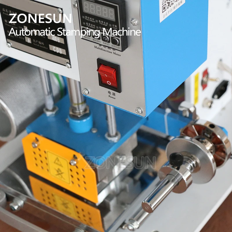 ZONESUN ZY-819-A штамповочный станок цифровой кожаный бумажный логотип бронзирующий