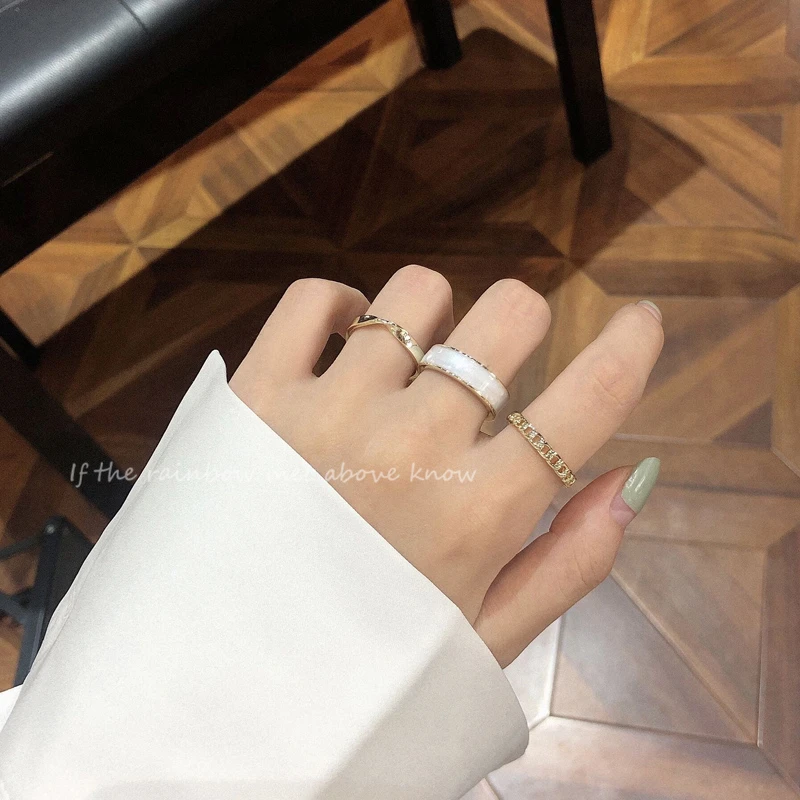 Minimalism Gold Color Round Geometric Finger Rings Set for Women 2021 White enamel Open Ring Joint Ring Female Jewelry Gilded
Minimalism Gold Color Round Geometric Finger Rings Set for Women 2021 White enamel Open Ring Joint Ring Female Jewelry Gilded