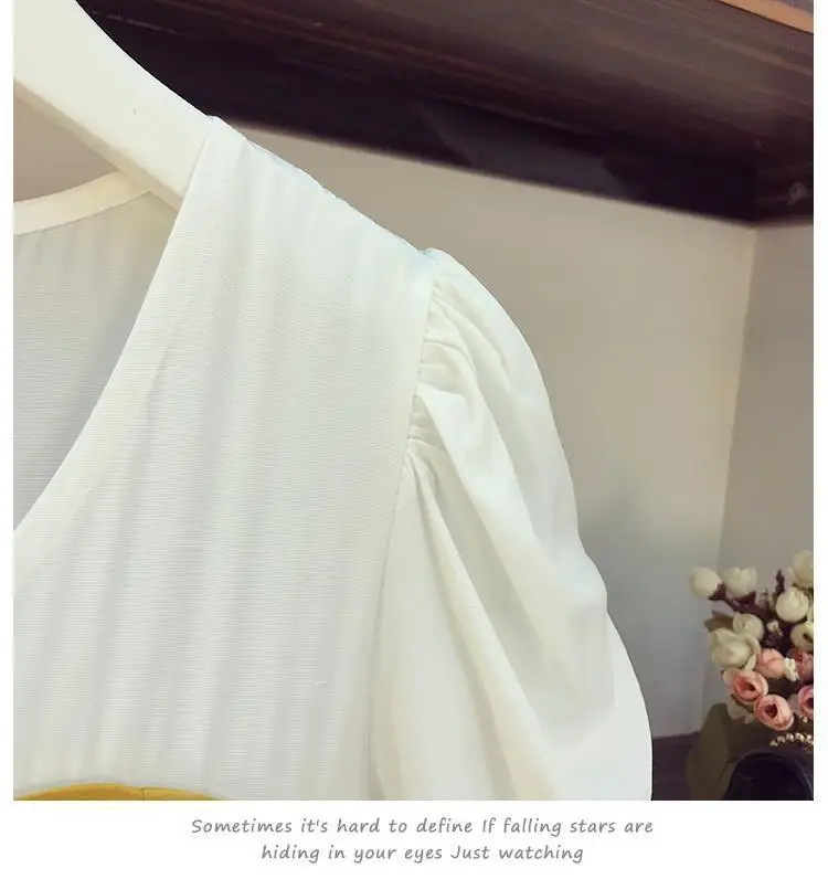 Plus Size Summer Dress 5xl Puff Sleeve Korean Dress vintage Yellow High Waist Midi Dress Office Work Large Size Women Dresses
Plus Size Summer Dress 5xl Puff Sleeve Korean Dress vintage Yellow High Waist Midi Dress Office Work Large Size Women Dresses