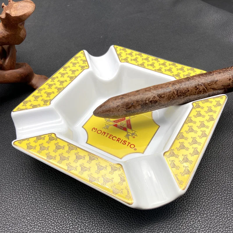 Montecristo Cigar Gadgets Classic Ceramic Ashtray Cigar Holder Portable 4 Slots Ash Tobacco Cigarette Ashtray Gift for Friend
Montecristo Cigar Gadgets Classic Ceramic Ashtray Cigar Holder Portable 4 Slots Ash Tobacco Cigarette Ashtray Gift for Friend