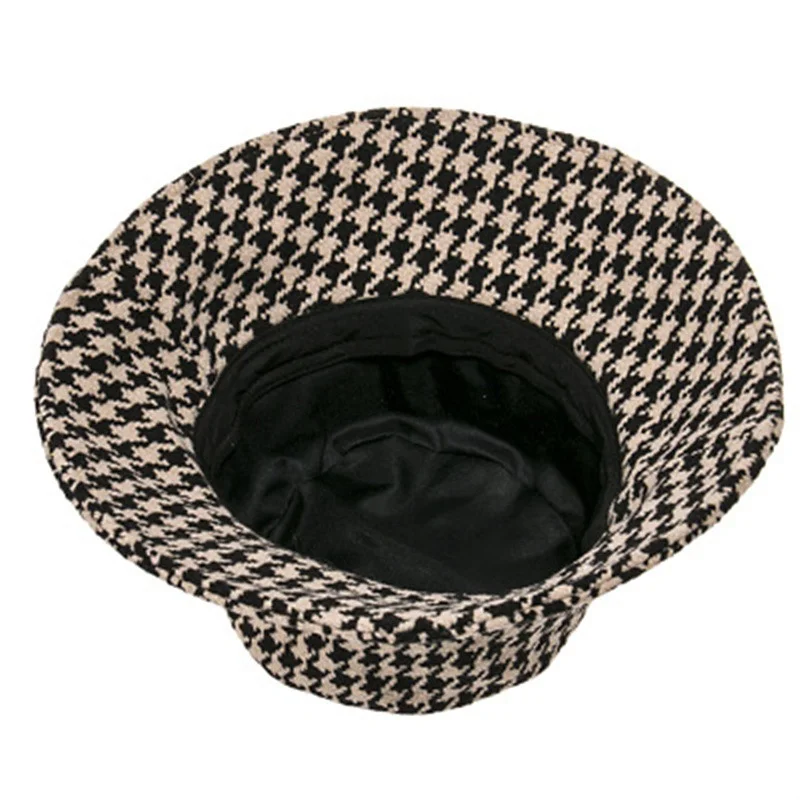 bucket hat summer foldable Houndstooth plaid women hats fisherman sun protection black khaki white summer sun bucket women hats 
bucket hat summer foldable Houndstooth plaid women hats fisherman sun protection black khaki white summer sun bucket women hats