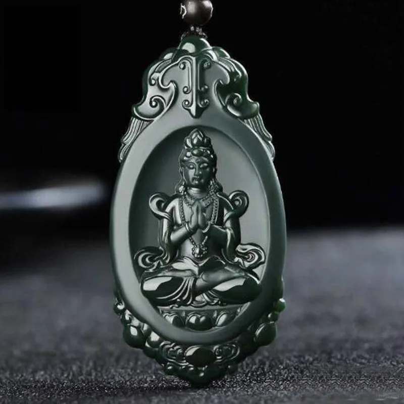 New jade Hand-carved Guanyin Pendant Patronus Bless Necklace for Men Christmas Gifts
New jade Hand-carved Guanyin Pendant Patronus Bless Necklace for Men Christmas Gifts