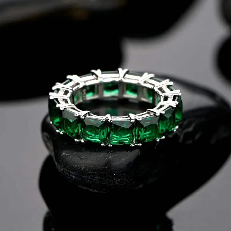 Jazaz 100% 925 Srerling Silver 1 Row Square Green Blue 5A Zircon Rings For Women Engagement Wedding Party Fine Jewelry B0438
Jazaz 100% 925 Srerling Silver 1 Row Square Green Blue 5A Zircon Rings For Women Engagement Wedding Party Fine Jewelry B0438