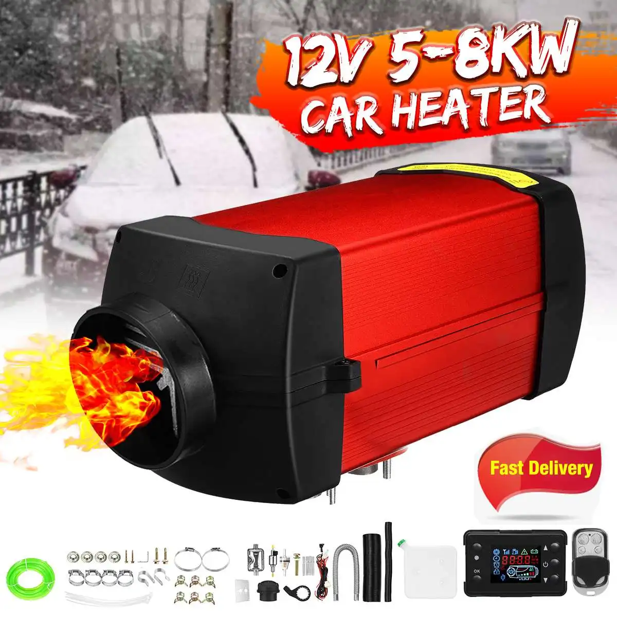Car Heater 12V 2KW 5KW for Webasto Diesels heater 5000W LCD Monitor+Remote+Silencer for RV Car Truck Motor Home Boat Motorhome
Car Heater 12V 2KW 5KW for Webasto Diesels heater 5000W LCD Monitor+Remote+Silencer for RV Car Truck Motor Home Boat Motorhome