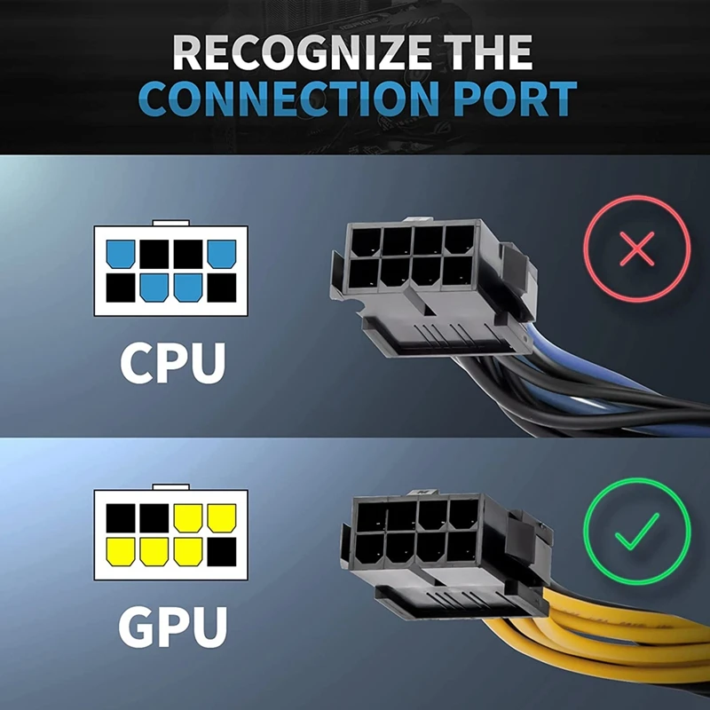 8-Pin Female to 8-Pin (6+2) Male 18AWG Y-Splitter PCI Express Graphics Card GPU Extension Cable Graphics Card Power Cord
8-Pin Female to 8-Pin (6+2) Male 18AWG Y-Splitter PCI Express Graphics Card GPU Extension Cable Graphics Card Power Cord
