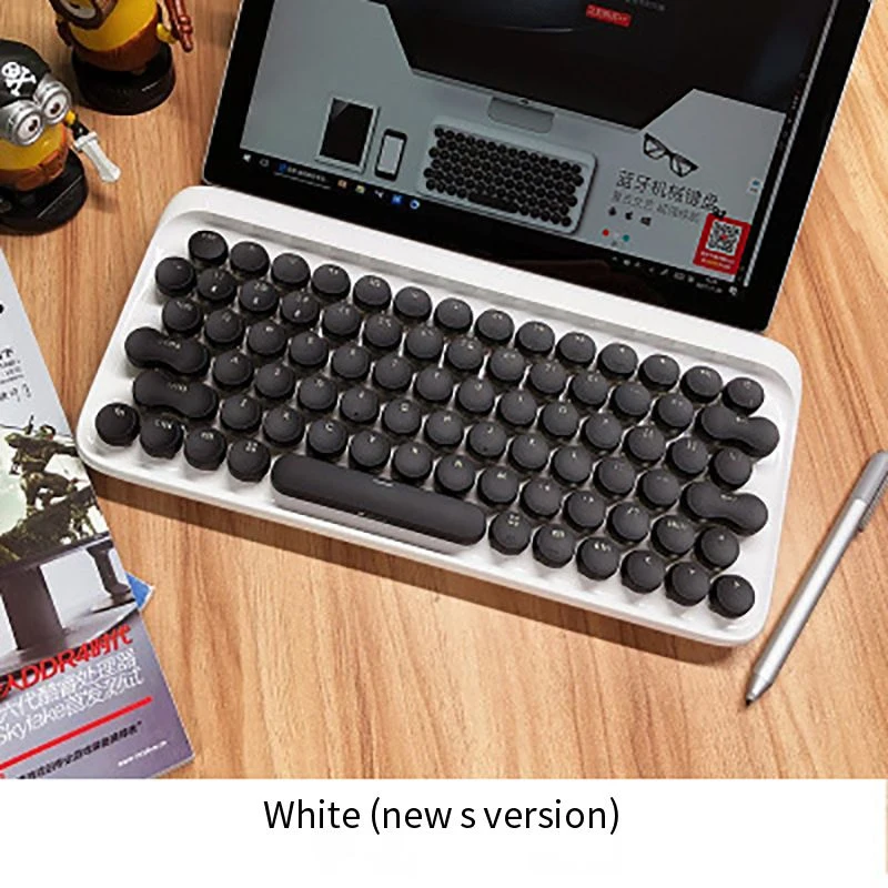 XNCORN Notebook Wireless Bluetooth Mechanical Keyboard For Mobile Ipad Desktop Computer Green Axis Typing 
XNCORN Notebook Wireless Bluetooth Mechanical Keyboard For Mobile Ipad Desktop Computer Green Axis Typing