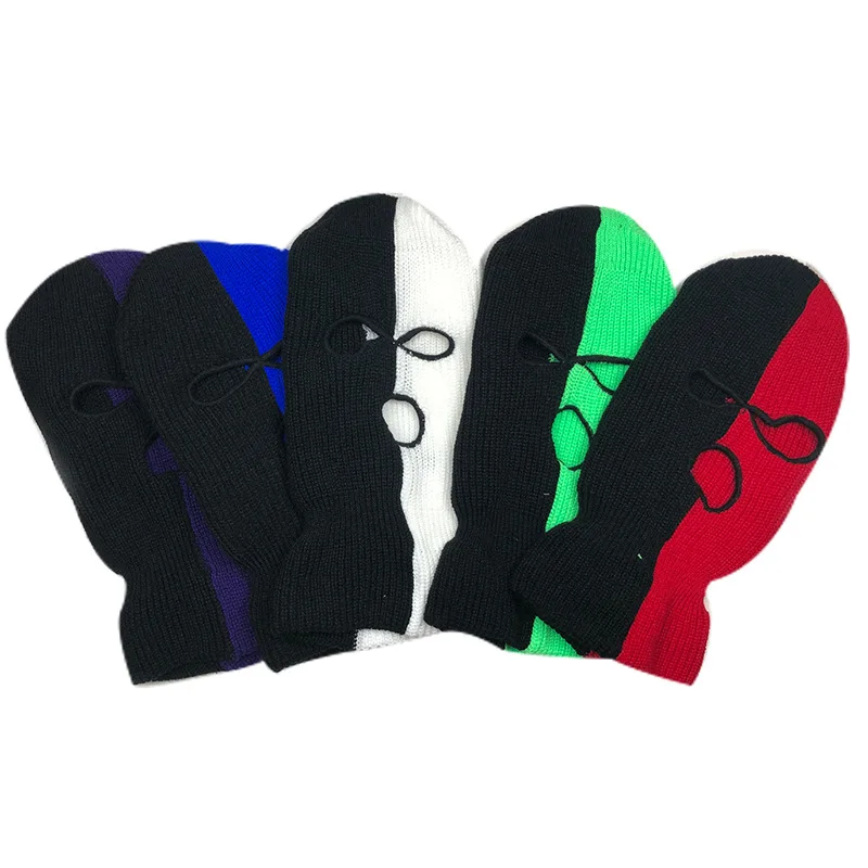100Pcs/Lot Winter Warm Ski Mask 3-Hole Knit Hat Full Face Cover Balaclava Hats Halloween Funny Party Colorblock Beanies Caps
100Pcs/Lot Winter Warm Ski Mask 3-Hole Knit Hat Full Face Cover Balaclava Hats Halloween Funny Party Colorblock Beanies Caps