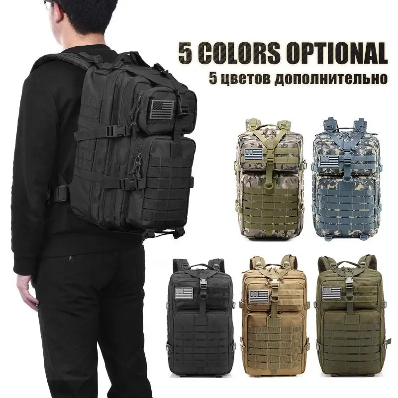 50L Large Capacity Man Army Tactical Backpacks Military Assault Bags 900D Waterproof Outdoor Sport Hiking Camping Bag Rucksack
50L Large Capacity Man Army Tactical Backpacks Military Assault Bags 900D Waterproof Outdoor Sport Hiking Camping Bag Rucksack