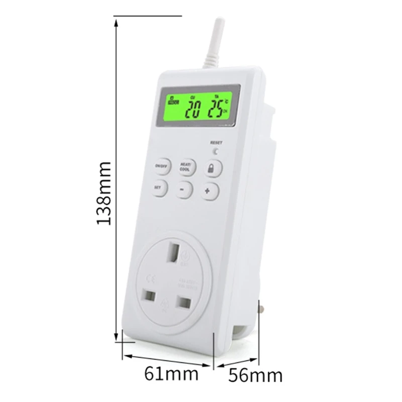 Programmable Wireless Thermostat Socket Household Intelligent Temperature Control Switch Indoor Floor Heating Automatic Socket
Programmable Wireless Thermostat Socket Household Intelligent Temperature Control Switch Indoor Floor Heating Automatic Socket