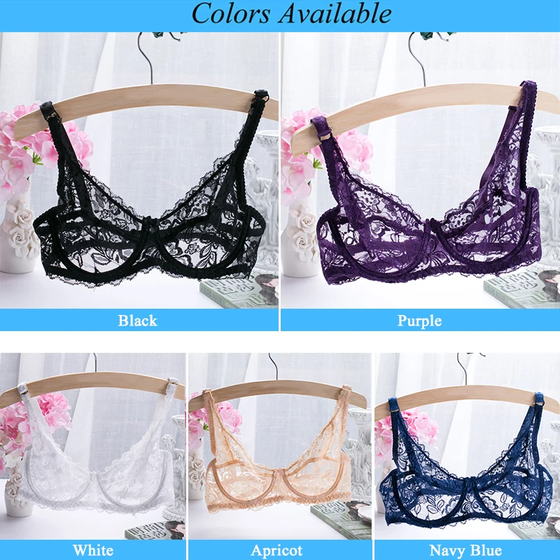 2021 Womens Comfy Sexy Lingerie Lace Transparent Bra Underwire Bra Underwear Black White Purple Navy Blue Apricot
2021 Womens Comfy Sexy Lingerie Lace Transparent Bra Underwire Bra Underwear Black White Purple Navy Blue Apricot
