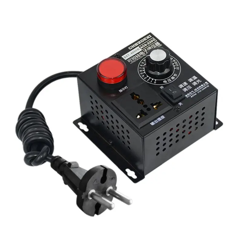 SCR Electronic Voltage Regulator AC 220V 4000W Temperature Motor Fan Speed Controller Dimmer Adjustable Electric Tool
SCR Electronic Voltage Regulator AC 220V 4000W Temperature Motor Fan Speed Controller Dimmer Adjustable Electric Tool