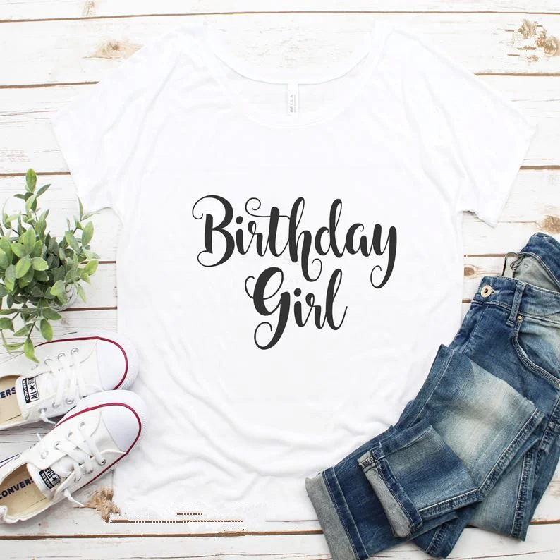 Birthday Girl Party shirt Funny Letter Cotton Women Tshirt Short Sleeve Top Tees Plus Size O Neck unisex Clothing y2k aesthetic 
Birthday Girl Party shirt Funny Letter Cotton Women Tshirt Short Sleeve Top Tees Plus Size O Neck unisex Clothing y2k aesthetic