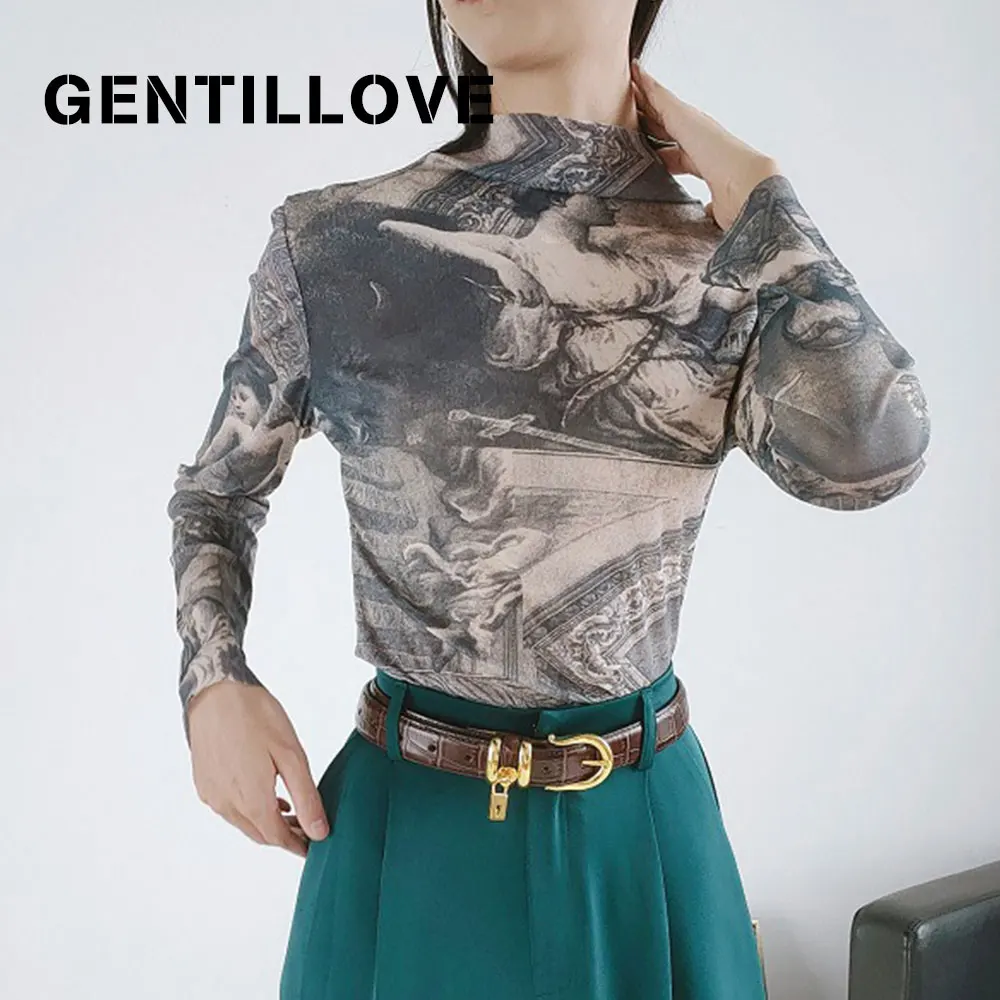 Gentillove весенний винтажный топ с принтом эпохи Возрождения Женская облегающая блузка из спандекса Водолазка с длинным рукавом Блузка женски...
Gentillove весенний винтажный топ с принтом эпохи Возрождения Женская облегающая блузка из спандекса Водолазка с длинным рукавом Блузка женски...