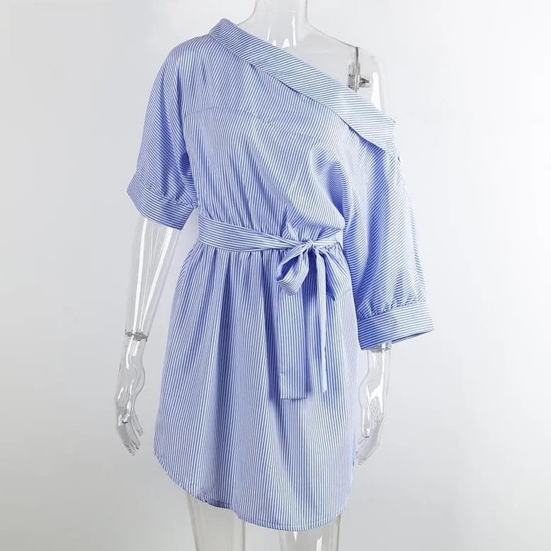 RICORIT Plus Size Summer Women Dress Striped Shirt Short Dress Half Sleeve Waistband Mini Sexy Beach Dresses Casual Sundress
RICORIT Plus Size Summer Women Dress Striped Shirt Short Dress Half Sleeve Waistband Mini Sexy Beach Dresses Casual Sundress